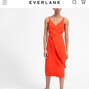 Everlane Japanese Go-Weave tank midi wrap dress